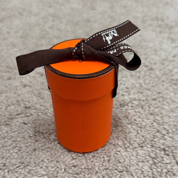 Hermes Orange Watch Box with Brown Ribbon